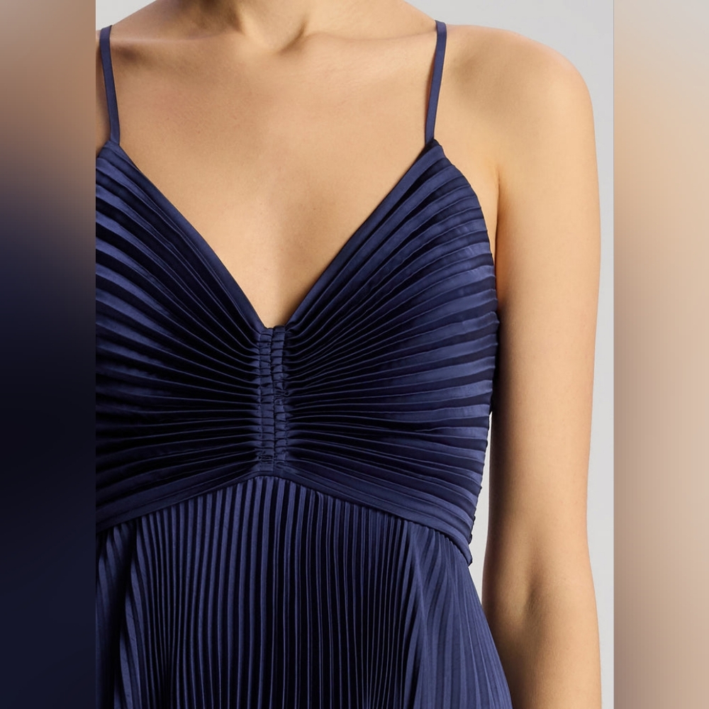 A.L.C Aries Satin Pleated Dress - Picture 5 of 13